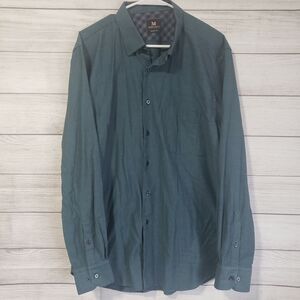 Marcello Sport Modern Fit Green Button Down Xxl Casual Shirt